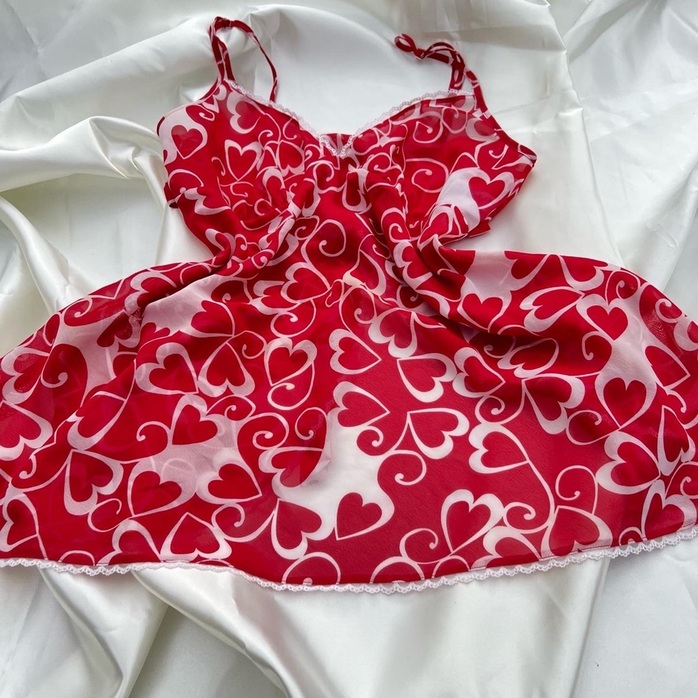 Red heart babydoll size m